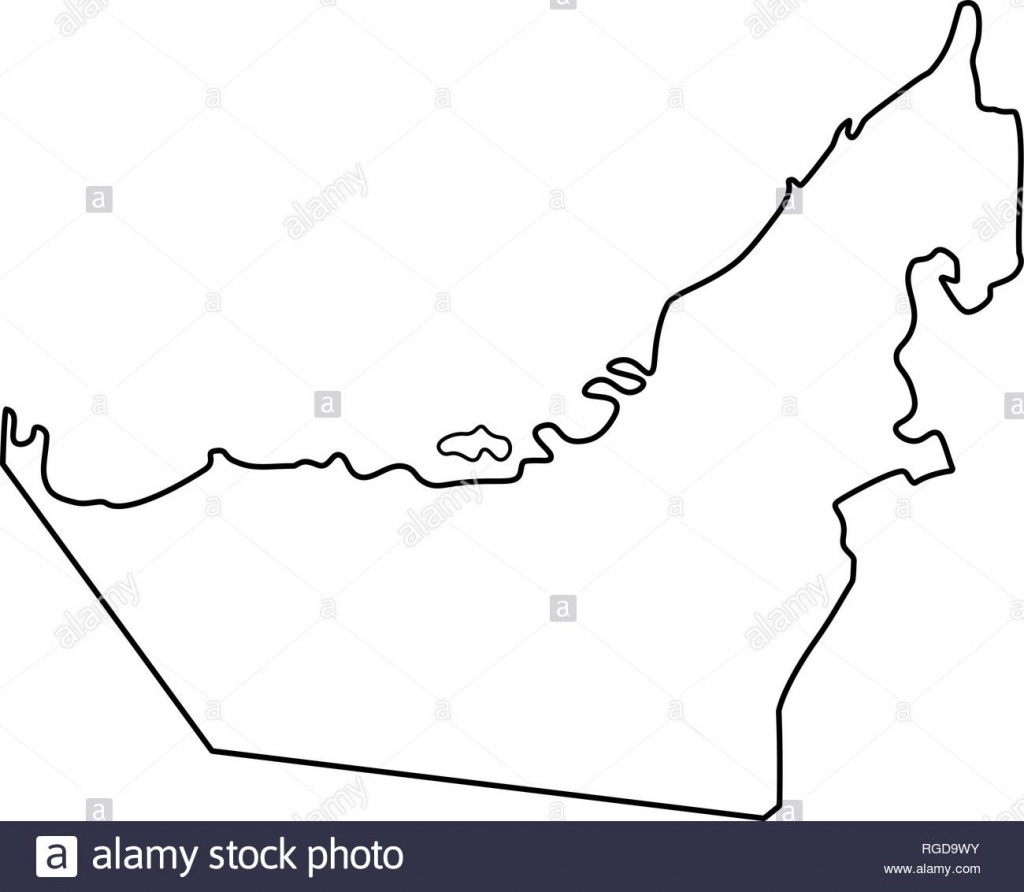 United Arab Emirates Map Stock Vector Images - Alamy - Outline Map Of Uae Printable