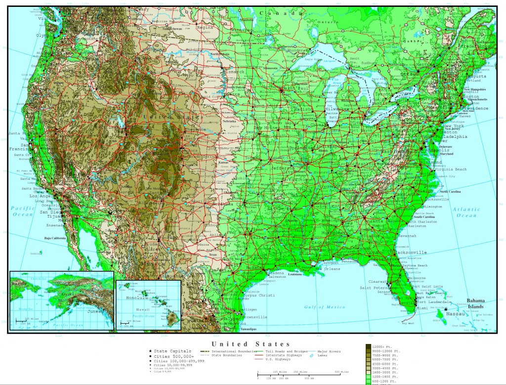 United States Elevation Map Topographic Map Of Florida Elevation 1024x779 