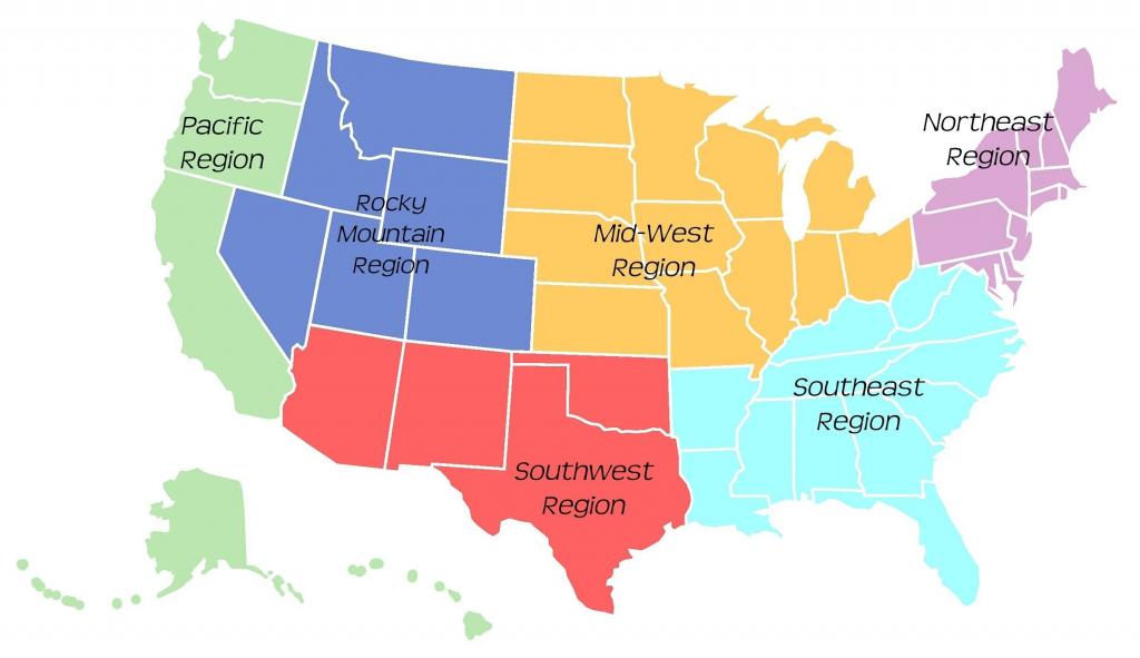 United States Map Midwest - Maplewebandpc - Southwest Region Map Printable