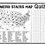 United States Map Quiz & Worksheet: Usa Map Test With Practice   Printable Map Worksheets