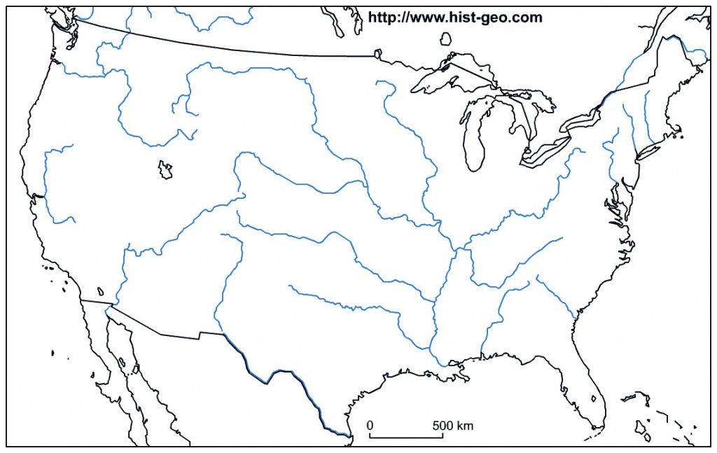 United States Of America - Maplewebandpc - Us Rivers Map Printable