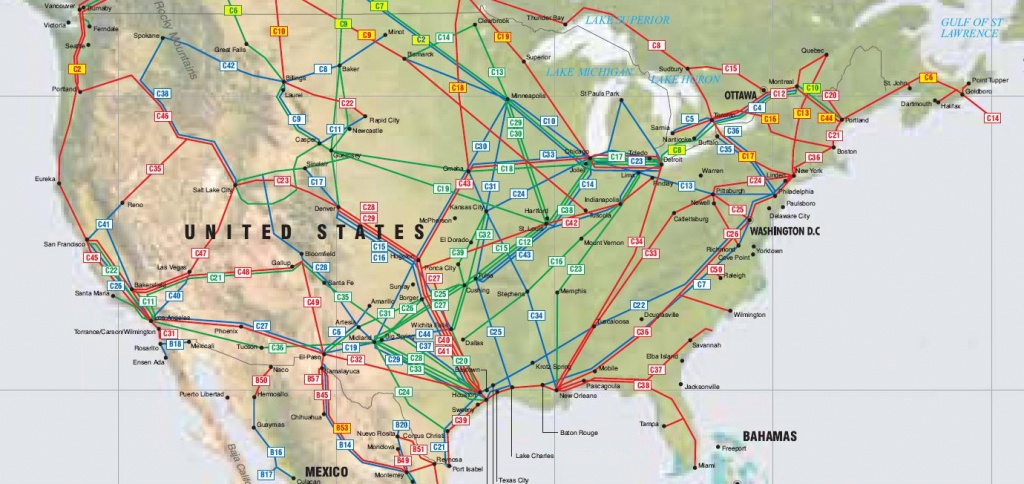 United States Pipelines Map - Crude Oil (Petroleum) Pipelines - Texas Gas Pipeline Map
