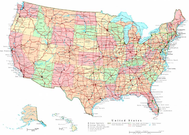 Printable United States Map With Scale