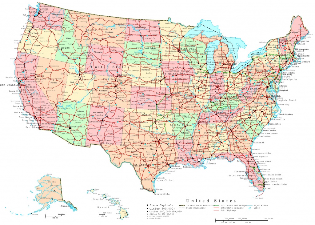 United States Printable Map - United States Color Map Printable