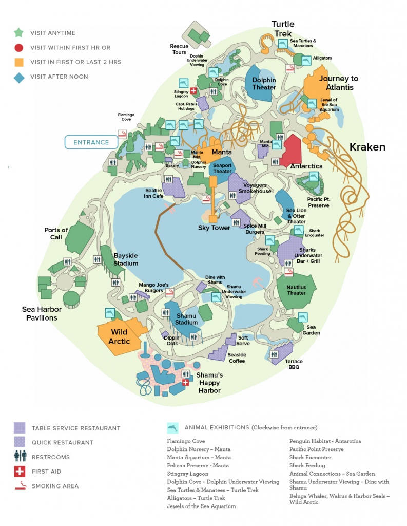 Universal &amp;amp; Seaworld Orlando Touring Plans - Printable Sea World Map