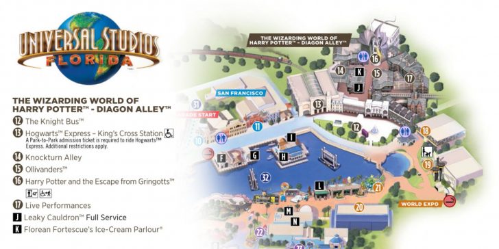 Universal Studios Florida Park Map