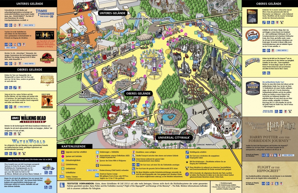 Universal Studios Hollywood Map 1 - Squarectomy - Universal Studios California Map Of Park