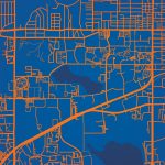 University Of Florida Campus Map Art   City Prints   Uf Campus Map Printable