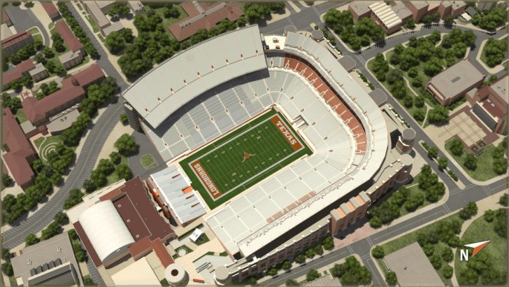 University Of Texas Football Stadium Map
