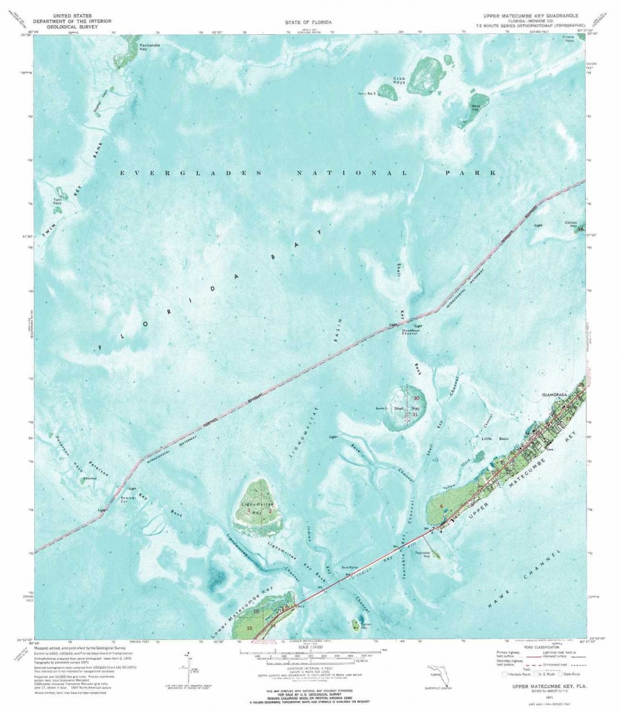 Upper Matecumbe Key Topographic Map, Fl - Usgs Topo Quad 24080H6 - Florida Keys Topographic Map