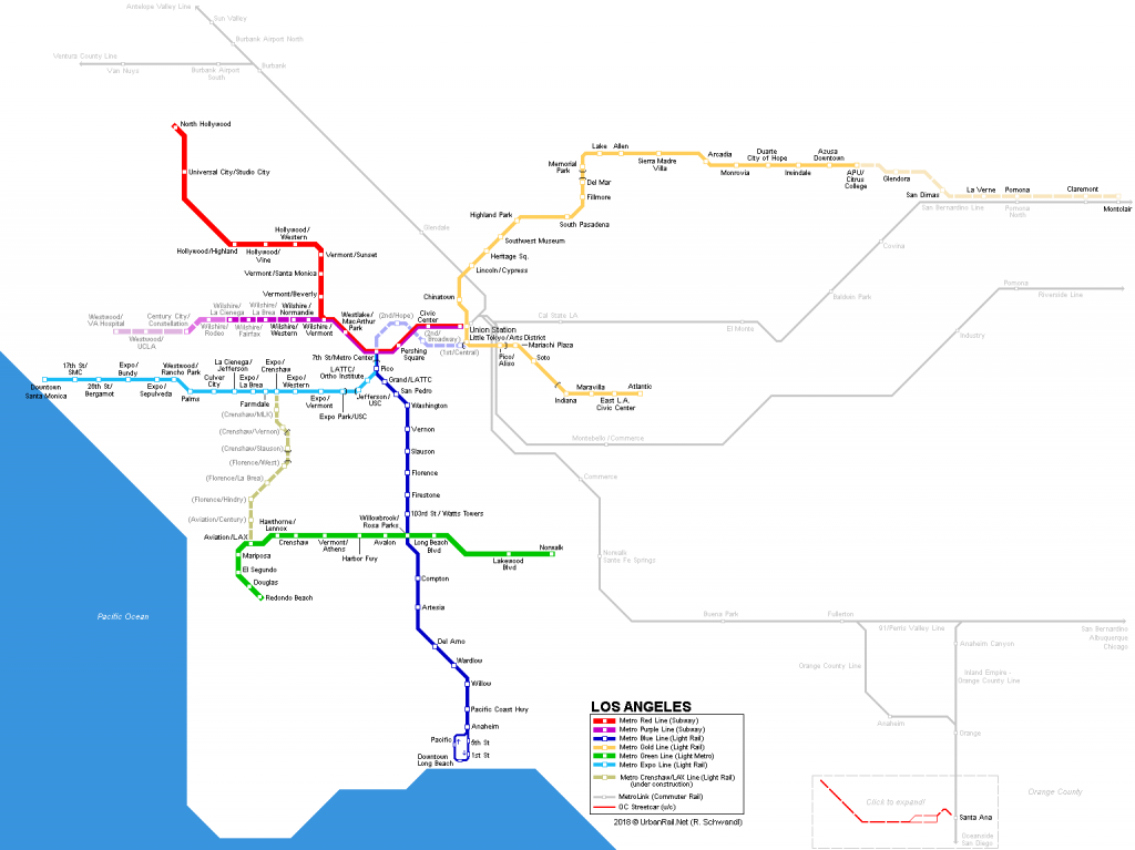 Urbanrail &amp;gt; America &amp;gt; Usa &amp;gt; California &amp;gt; Los Angeles - Metro - California Metro Map