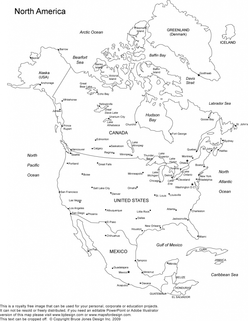 Us And Canada Printable, Blank Maps, Royalty Free • Clip Art - Free Printable Outline Map Of North America