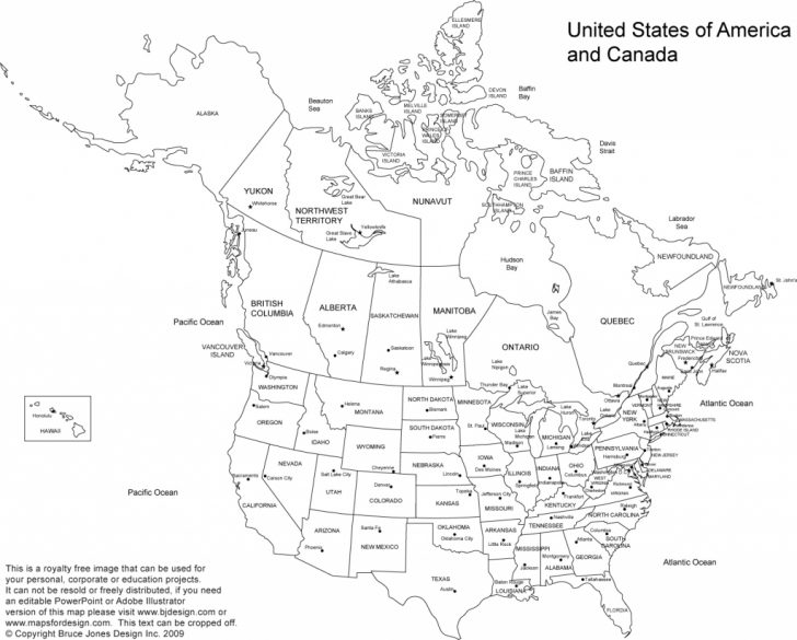 Map United States Of America Printable