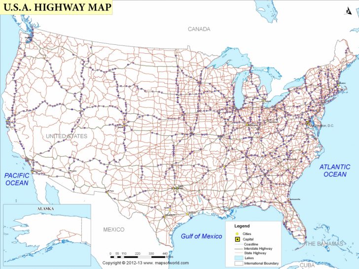 Printable State Maps With Highways