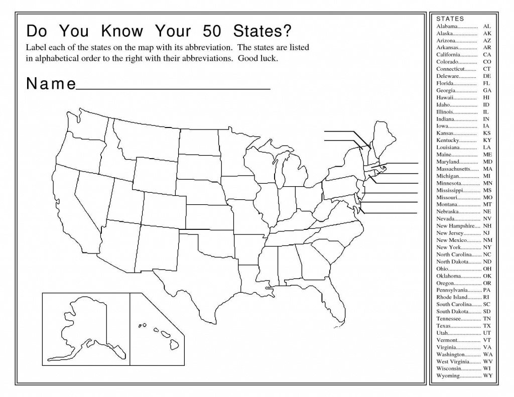 Us Map Abbreviations Quiz Unique Usa State Capitals Beautiful Od - States And Capitals Map Quiz Printable