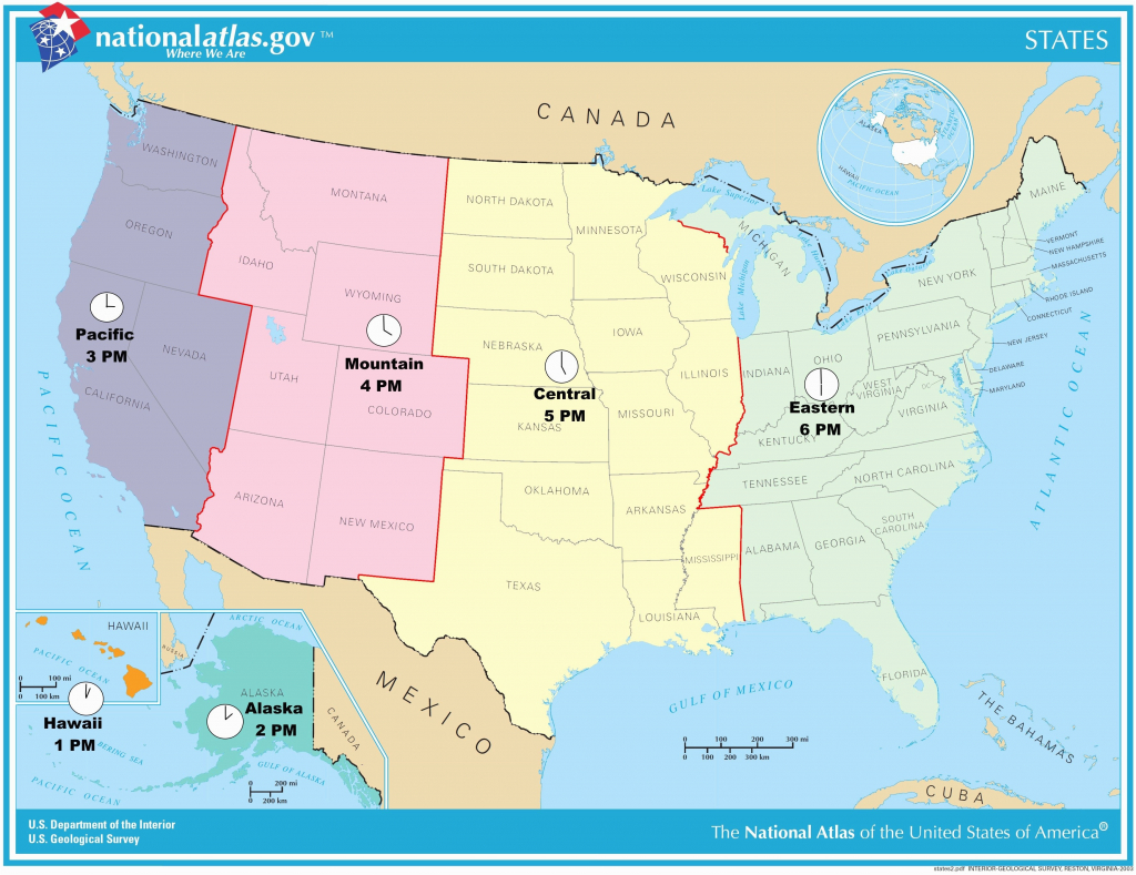 Us Map Based On Time Zones New Printable Us Timezone Map With States - Maps With Time Zones Printable