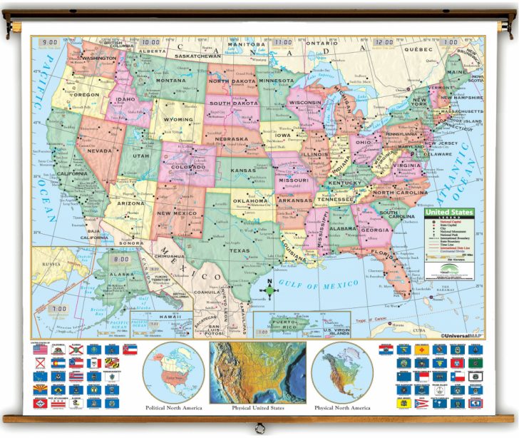 Free Printable Us Timezone Map With State Names