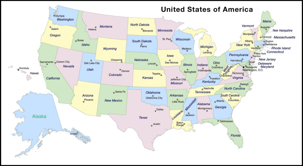 Us Maps With State Capitals Map Best Quiz Of The World - United States Map With States And Capitals Printable