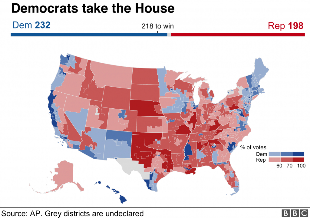Us Mid-Term Election Results 2018: Maps, Charts And Analysis - Bbc News - Texas Representatives Map