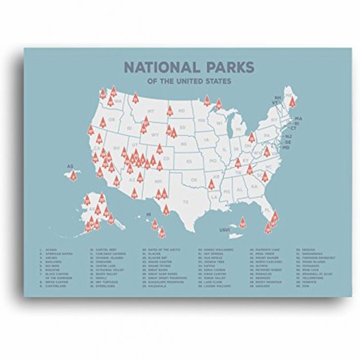 Printable Map Of Us National Parks