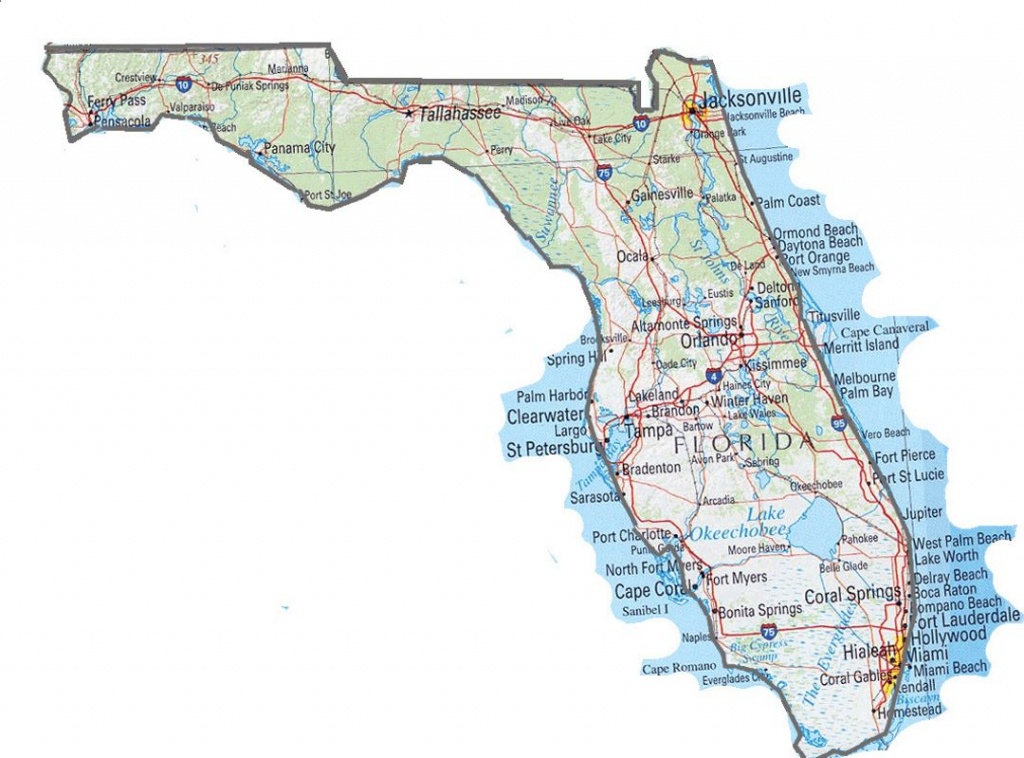 Usa Florida Map #13755 - Coral Beach Florida Map