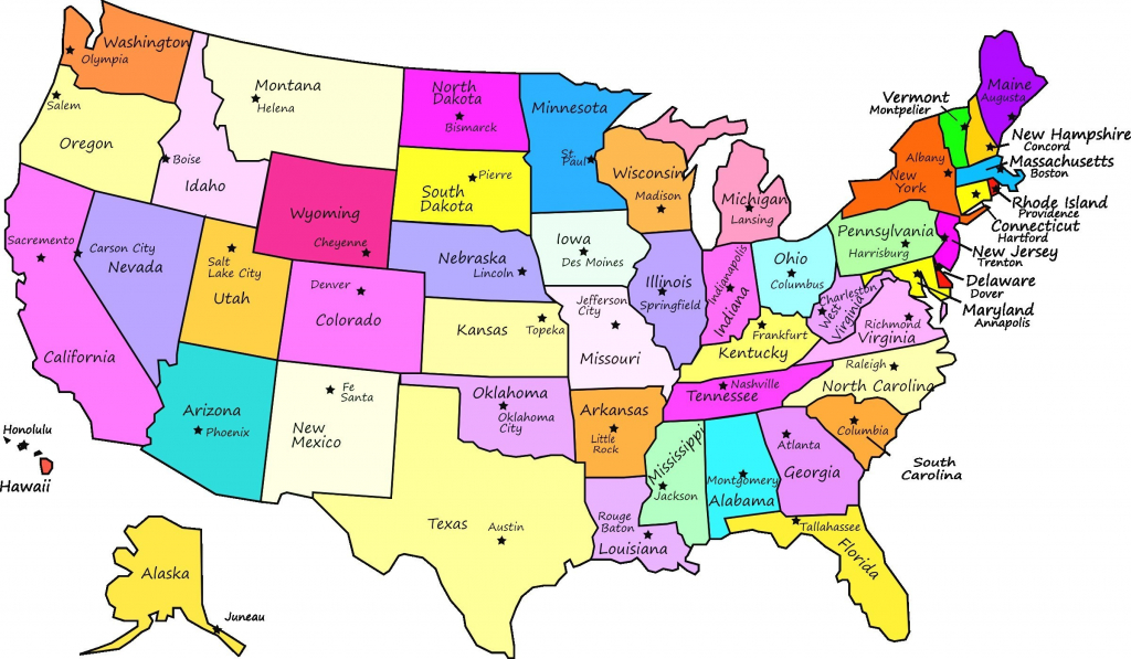 Usa Map Full State Names Best United States Map Time Zones State - Printable Us Time Zone Map With State Names