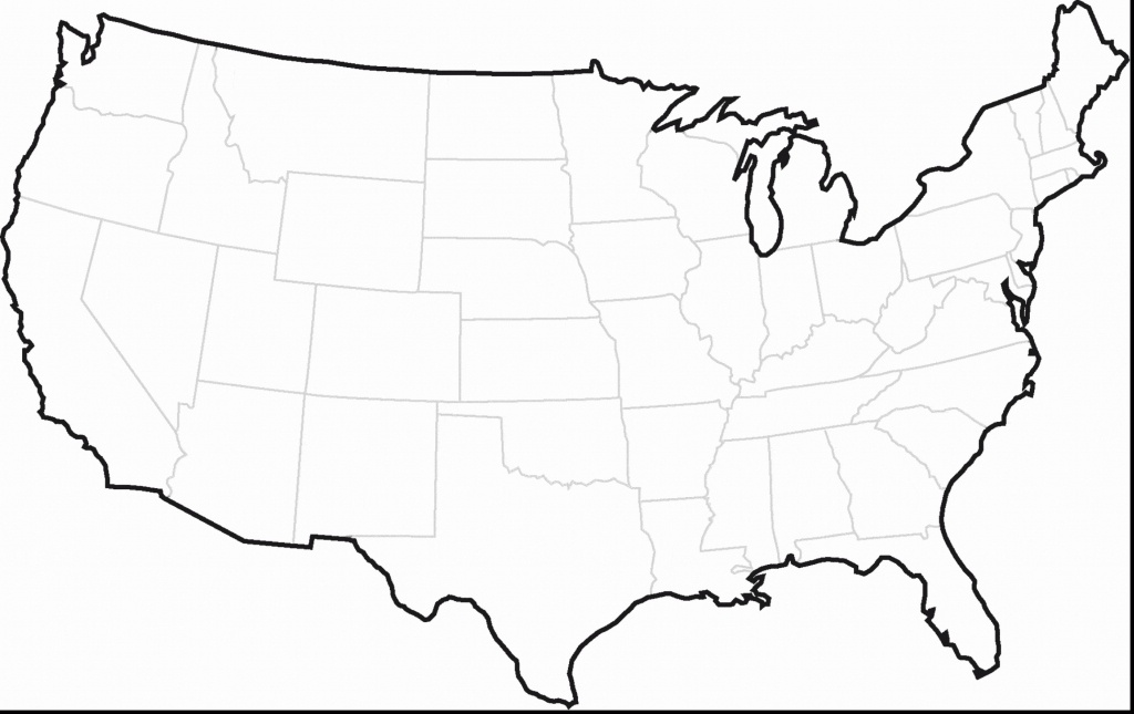 Usa Maps Black And White | Sitedesignco - Blank Us Political Map Printable