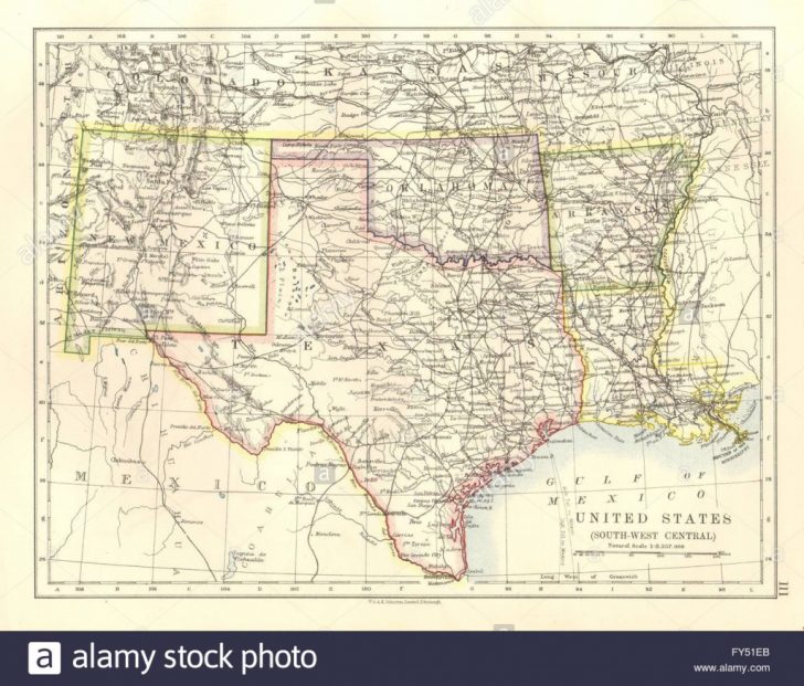 Map Of Oklahoma And Texas Together