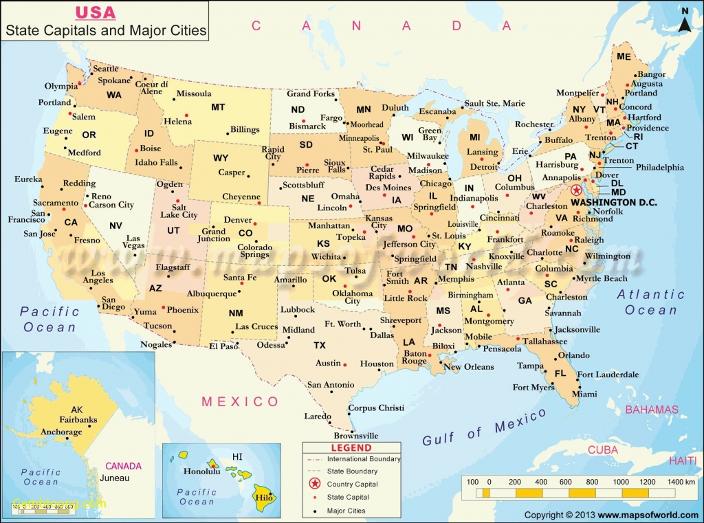 Usa States And Capitals Map Printable Best Of United States Map - Us Map With Cities And States Printable