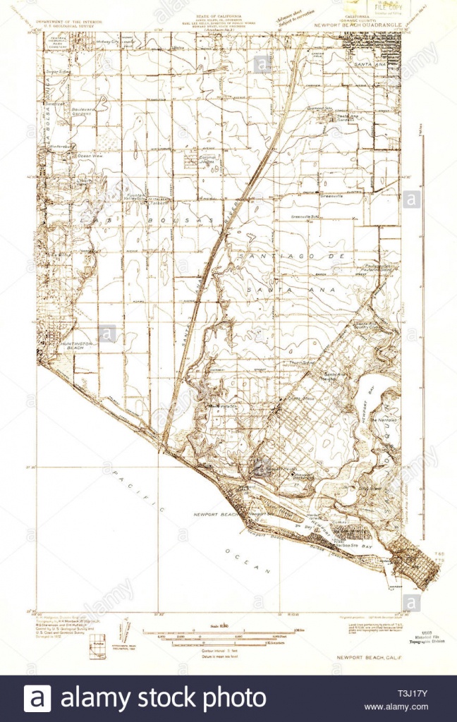 Usgs Topo Map California Ca Newport Beach 296348 1932 31680 - Newport California Map