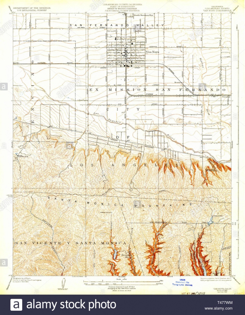 Usgs Topo Map California Ca Van Nuys 295598 1926 24000 Restoration - Van Nuys California Map