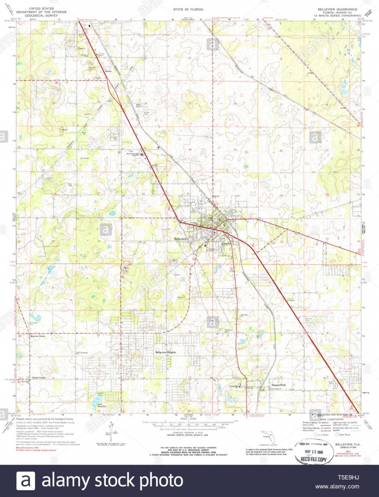 Usgs Topo Map Florida Fl Belleview 345161 1967 24000 Restoration - Belleview Florida Map