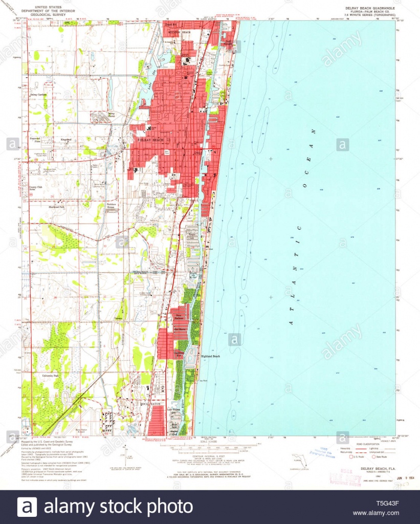 Usgs Topo Map Florida Fl Delray Beach 345827 1962 24000 Restoration - Highland Beach Florida Map