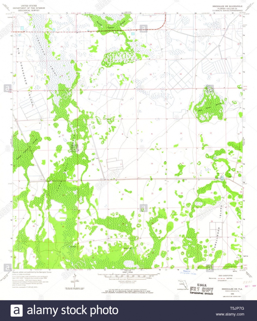 Usgs Topo Map Florida Fl Immokalee Sw 346733 1958 24000 Restoration - Immokalee Florida Map