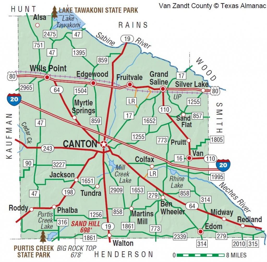 Van Zandt County | The Handbook Of Texas Online| Texas State - Canton Texas Map