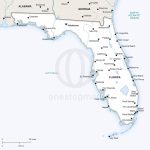 Vector Map Of Florida Political | One Stop Map   Printable Map Of Florida