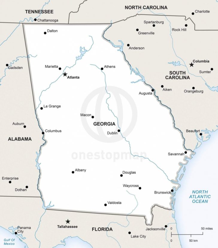 Georgia State Map Printable