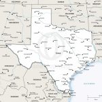Vector Map Of Texas Political | One Stop Map   Printable Map Of Texas