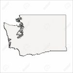 Vector Washington State 3D Outline Map Royalty Free Cliparts   Free Printable Map Of Washington State