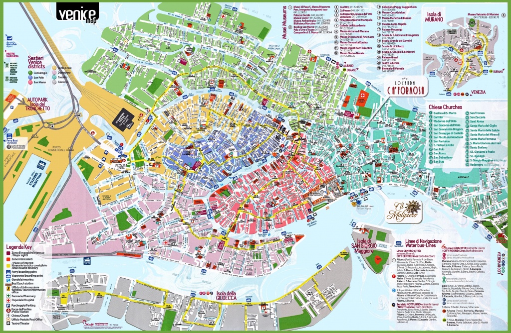 Venice Attractions Map Pdf - Free Printable Tourist Map Venice - Venice Street Map Printable