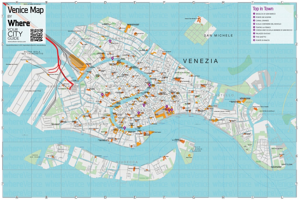 Venice City Map - Free Download In Printable Version | Where Venice - Venice Printable Tourist Map
