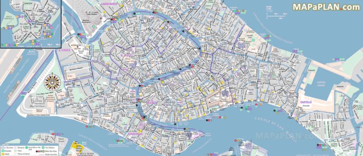 Printable Tourist Map Of Venice Italy