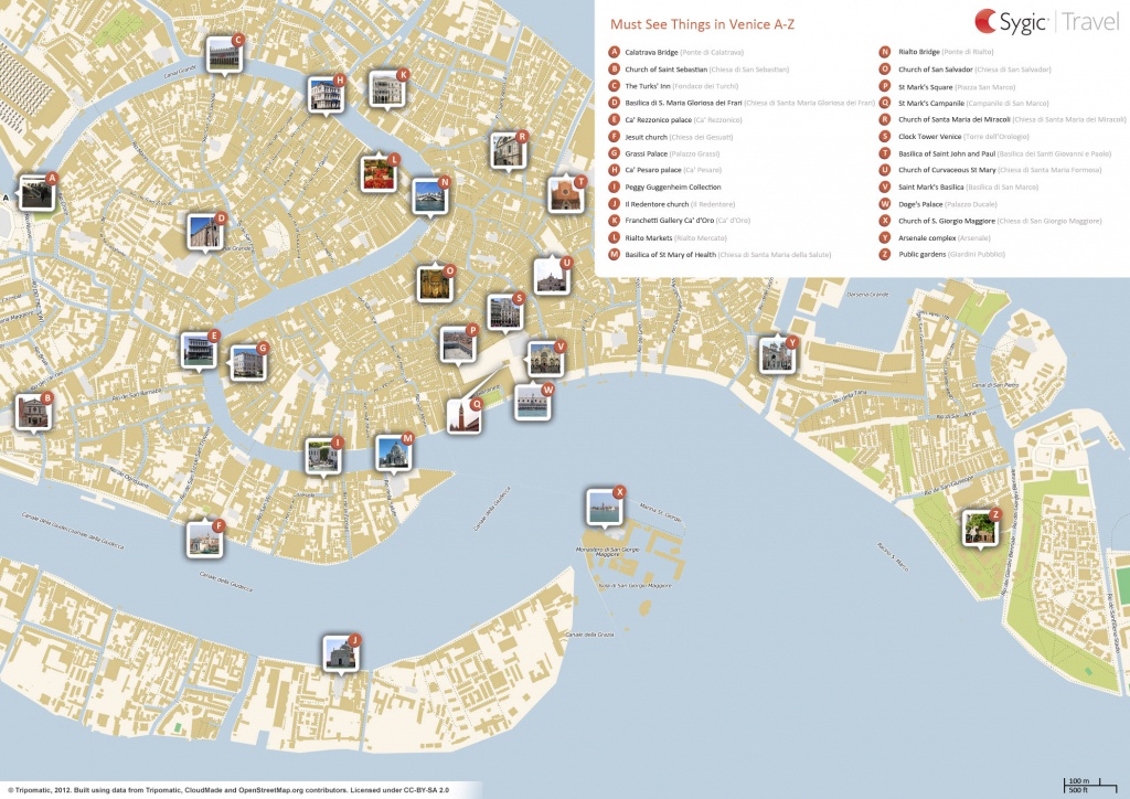 Venice Printable Tourist Map | Sygic Travel - Printable Map Of Venice Italy