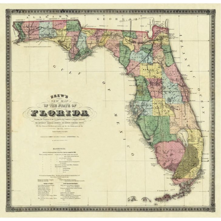 Vintage Florida Map