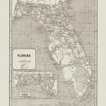 Vintage Florida Map Vintage Florida Wall Art Antique | Etsy   Vintage Florida Map Poster