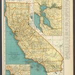 Vintage Map Of California From 1937 Original | I Love Maps   Vintage California Map
