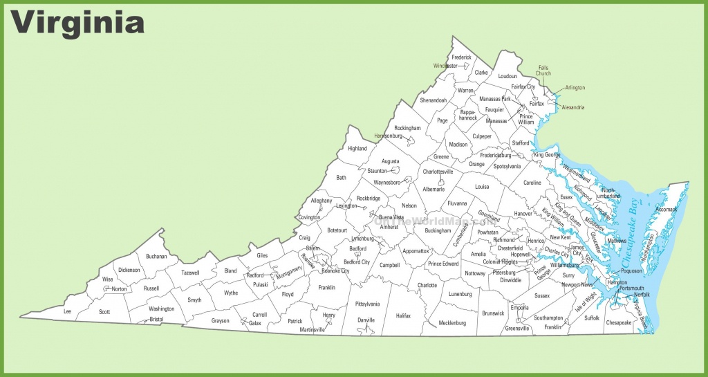 Virginia County Map - Virginia County Map Printable