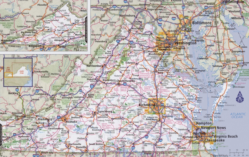 Virginia State Maps | Usa | Maps Of Virginia (Va) - Virginia State Map Printable