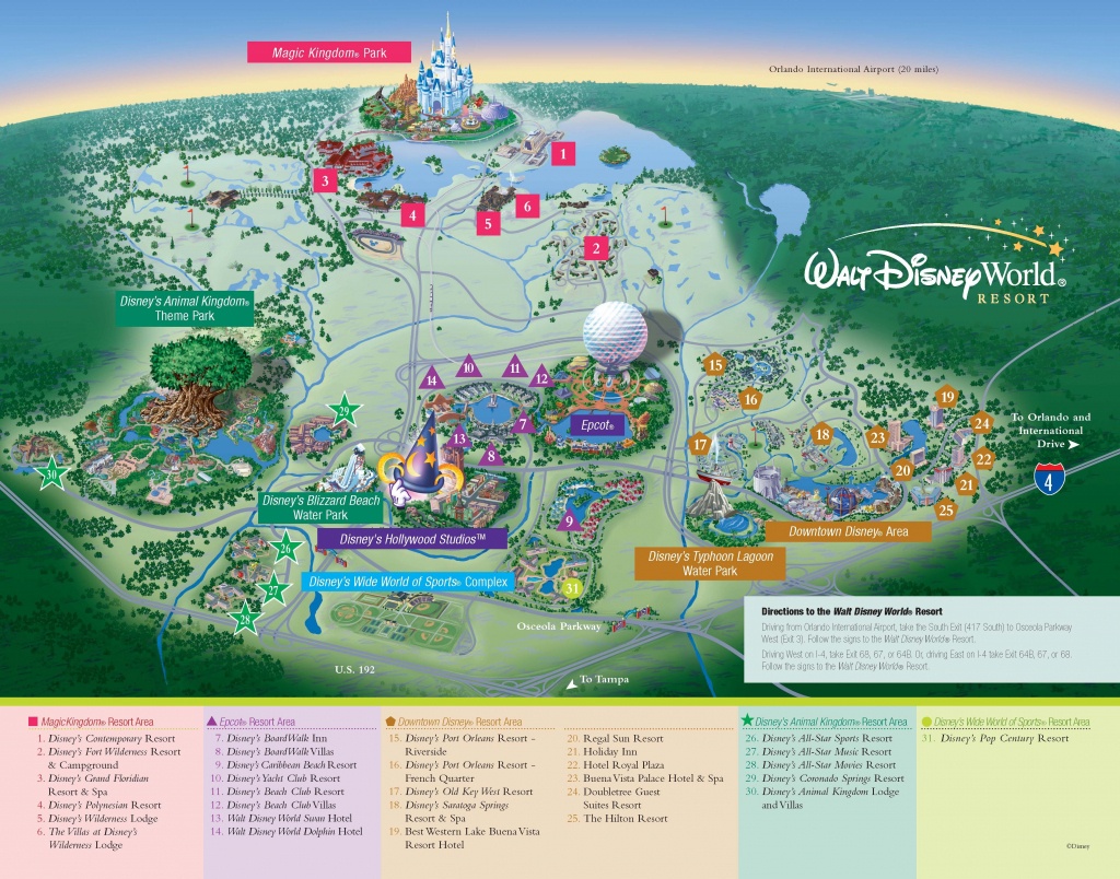 Walt Disney World - Resorts - Resort Map | Wdw -- Disney Resorts In - Map Of Disney World In Florida
