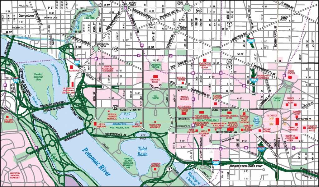 Washington, D.c. Downtown Map - Printable Map Of Downtown Dc